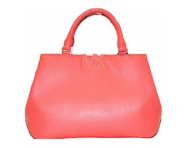 Michael Kors Florence Medium Satchel Leather Handbag in Watermelon - £107.10 GBP