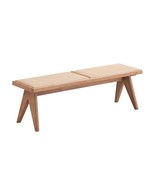 Velentina 51.18&quot; Bench, Rattan &amp; Natural Finish - €200,79 EUR