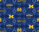 Flannel University of Michigan Wolverines Blue Flannel Fabric Print BTY ... - $12.95