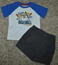 Boys Shirt &amp; Shorts Set 2 Pc J Beans Short Sleeve  Baseball Summer-sz 12 months - £6.33 GBP