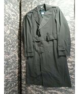 VINTAGE OVERCOAT MANS WOOL GABARDINE AG-44 DRESS GREEN JACKET 38R VIETNA... - €47,87 EUR