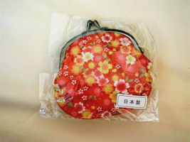 New Handmade Floral Red Japanese Clasp Retro Coin Pouch Wallet Purse 4.5&quot; - £4.63 GBP
