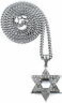 Star Of David New Crystal Rhinestone Pendant Necklace - £21.60 GBP+