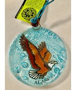 Handmade Fused Glass Ornament Suncatcher  Flying Eagle - £10.89 GBP