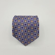 Robert Talbott Men&#39;s Geometric Silk Necktie Blue purple suit Size 59 By 4 Inches - £15.73 GBP
