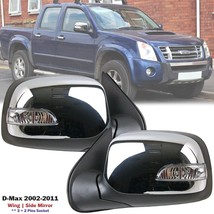 Chrome Left Right Exterior Side Mirror 5 Pins For Isuzu Dmax TFR TFS 2002-2011 - £262.00 GBP