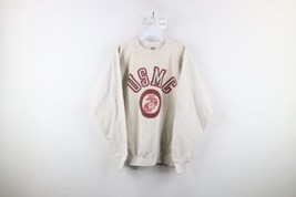 Vtg 80s Mens XL Distressed Spell Out United States Marine Corps Sweatshirt USA - £35.57 GBP