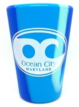 Ocean City Maryland Blue Swirl Silipint Silicone Shot Glass - £4.71 GBP