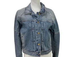 Zara Denim Jacket Womens Size L Western Casual Light Wash - £36.25 GBP