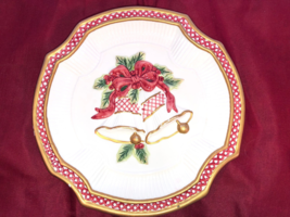 Fitz And Floyd 9 Inch Christmas Plate Bells Mint - £19.65 GBP