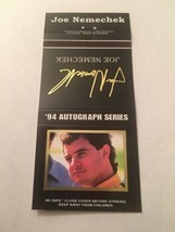 Matchbook Cover Matchcover Auto Car Racing Joe Nemechek 1994 - $3.33