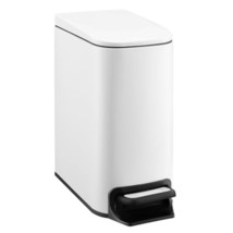 Slim Bathroom Trash Can With Lid Soft Close, 6 Liter / 1.6 Gallon Stainless Stee - £47.90 GBP