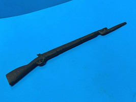Vtg Black Cast Iron Bayonet Rifle Shaped Letter Opener Desktop Decor - £23.66 GBP