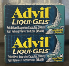 5/26 Advil Liqui-Gels Ibuprofen Pain &amp; Fever Reducer 40 Count Each - 80 ... - $9.89