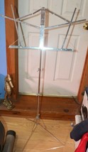 Vintage The Hamilton No 600-N 600N Chrome Folding Sheet Music Stand with... - $39.17