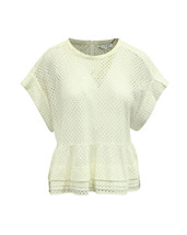 Iro Glen Layered Peplum Blouse In Nylon Women Cream Size 34 - $151.05