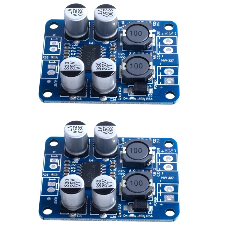 2Pcs DC 8-26V TPA3118 PBTL Mono Digital Amplifier d AMP Module 1 X 60W For Ardui - £40.83 GBP