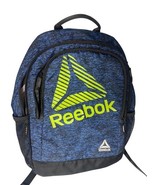 Reebok Backpack Blue Green Dual Zip Front Side Pouches Sports School Car... - €25,05 EUR