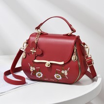 Embroidery  Female PU Leather Hobos Handbags Fashion  Designer Lady&#39;s  Crossbody - £62.82 GBP