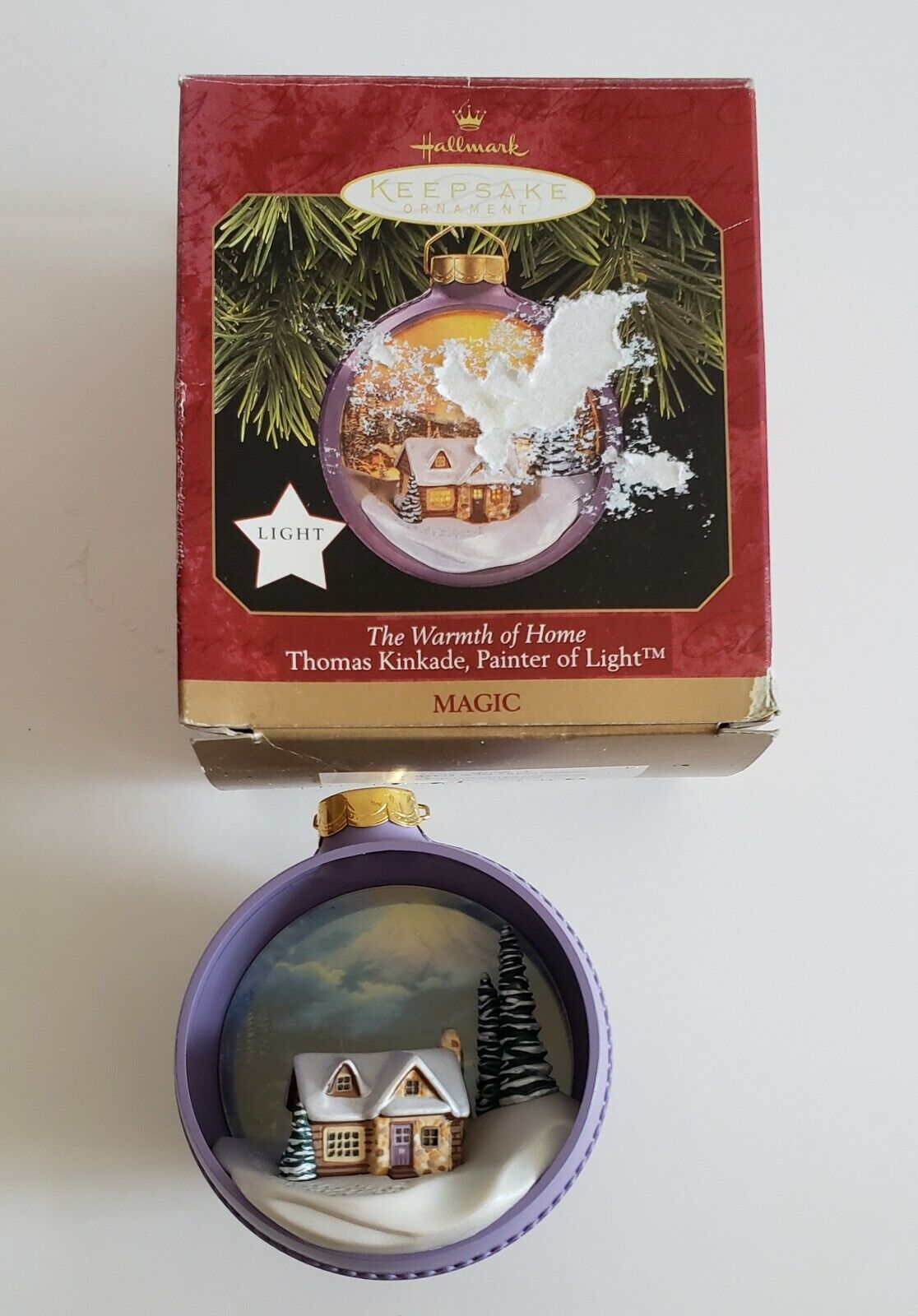The Warmth Of Home Thomas Kinkade Ornament 1997 Magic Handcrafted - $12.60