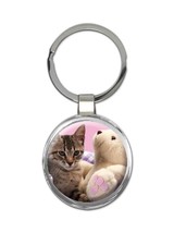 Cat : Gift Keychain Kitten Pet Animal Cute Funny Teddy Bear - £6.29 GBP