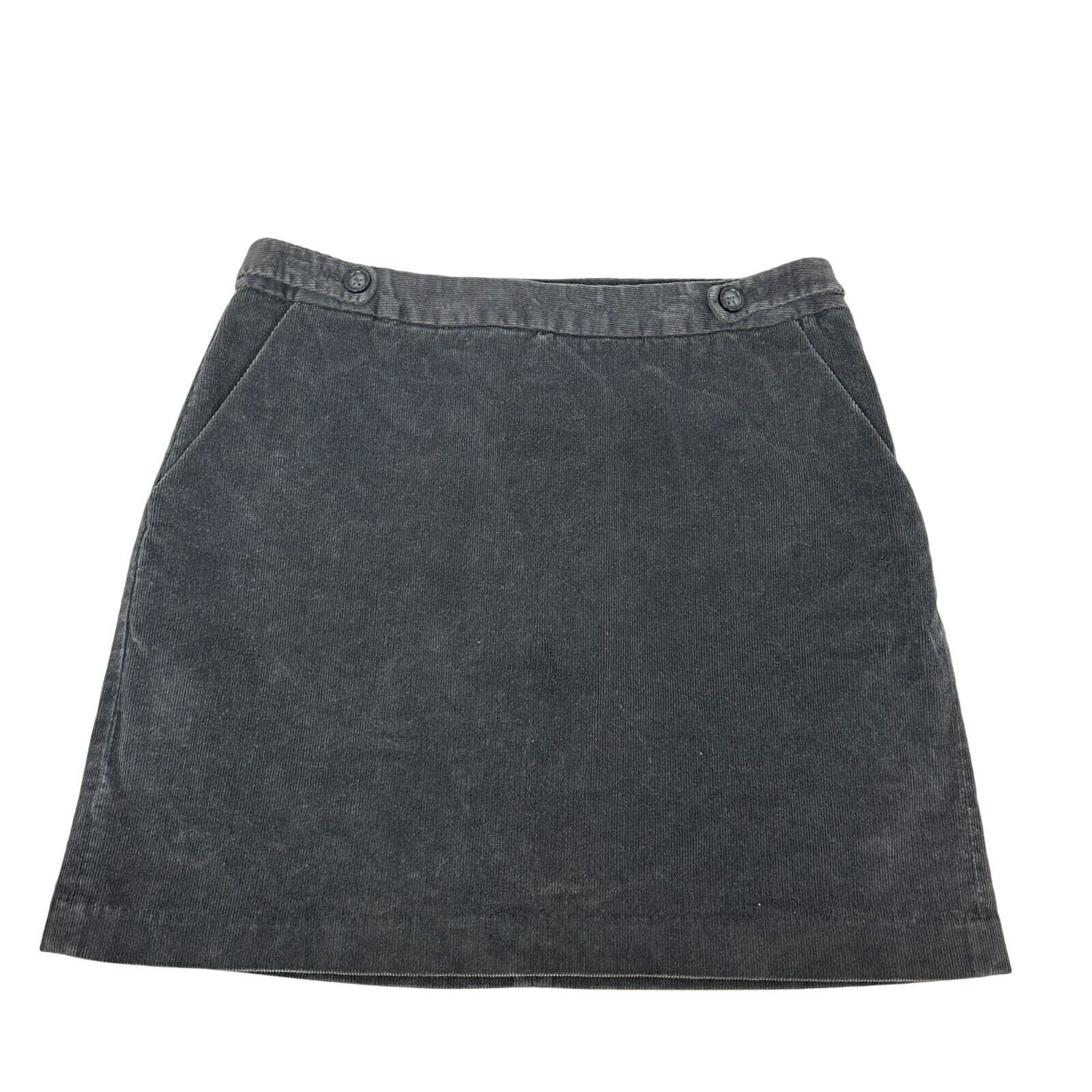 Banana Republic Corduroy Mini Skirt Charcoal Cotton/Spandex Size S - $18.50