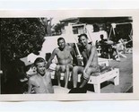 3 Men Sunbathing Black and White Photo Southern California Gay Interest  - £14.00 GBP