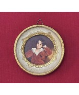 Vintage Florentine mini art The Red Boy Master Lambton gold gilt frame I... - $367.42 MXN