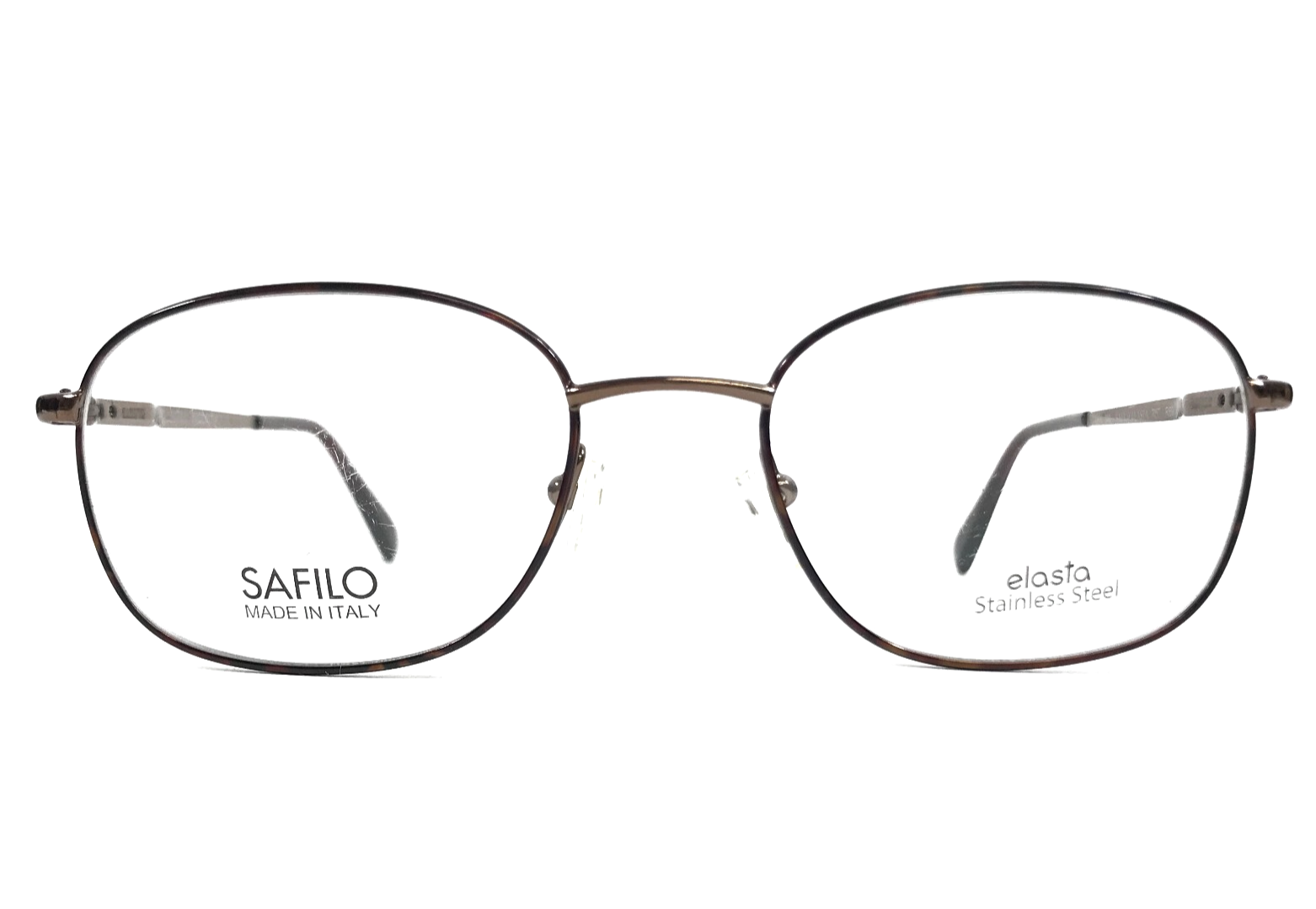 Elasta by Safilo Eyeglasses Frames 7057 R69 Brown Rectangle Wire Rim 52-... - $89.09