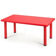 Kids Plastic Rectangular Learn and Play Table-Red - Color: Red - £111.69 GBP