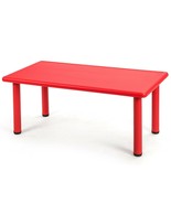 Kids Plastic Rectangular Learn and Play Table-Red - Color: Red - £111.12 GBP