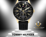 Tommy Hilfiger Montre à quartz pour homme avec bracelet en silicone noir... - £95.86 GBP