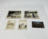 Vintage 1950s People Houses Fort Paper Ephemera Photographs Lot of 5 KG JD - £11.68 GBP