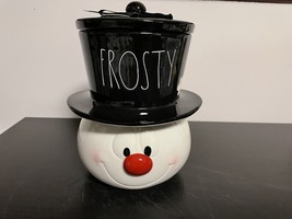 RAE DUNN CHRISTMAS &quot;FROSTY&quot; THE SNOWMAN CANISTER - £63.76 GBP