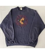 VTG Ducks Unlimited Tag Embroidered Crewneck Sweatshirt Size M Blue Made... - $53.83 CAD