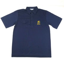 Vintage 90s University of Michigan Football Mens M Blue Polo Shirt NWOT - £29.24 GBP