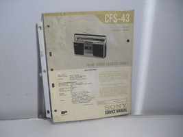Original Sony CFS-43 FM/AM Stereo Cassette-Corder Service Manual - $1.97
