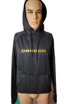 Oregon Ducks Spellout Hoodie Mens Small Black Yellow Pullover Football - $13.96