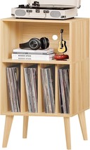 Lerliuo Record Player Stand, Natural Turntable Stand Holds Up To 160 Alb... - £91.37 GBP