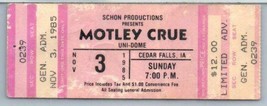 Vintage Mötley Crüe Ticket Stumpf November 3 1985 Cedar Falls Iowa Unbenutzt - £72.86 GBP