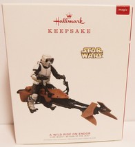 2019 Hallmark Keepsake Star Wars &quot;A Wild Ride on Endor&quot; Return of Jedi Ornament - £183.85 GBP