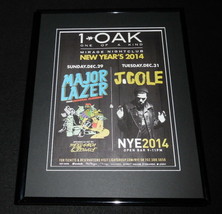 1 Oak 2014 Major Lazer J Cole Framed 11x14 ORIGINAL Advertisement - $34.64