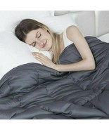 Premium Weighted Blanket for Adults 72&quot; x 48&quot; Twin Dark Gray, New - £22.35 GBP