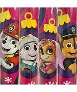1 Roll Paw Patrol Pink Ornament Christmas Gift Wrapping Paper Featuring ... - £23.30 GBP