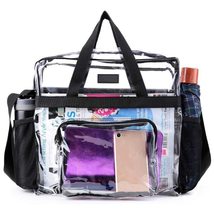 Women PVC Shoulder Gym Clear Bag Unisex Casual Transparent Handbag Travel Large  - £22.72 GBP