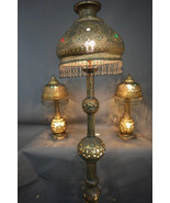 Rare Moorish Lamp Floor lamp and table lamp set Filigree Design w/ Beade... - €6.899,85 EUR