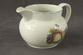 Vintage English China Milk Pitcher Mary Mary Quite Contrary Garden Green... - £19.34 GBP