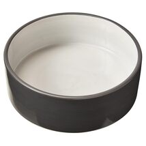 SPOT Two Tone Gray Dog Dish - Round Ceramic Food/Water Bowl for Pets, St... - $36.31 CAD