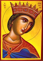 10 1/4&quot; Great Martyr Saint Cathrine of Alexandria Greek Orthodox Icon 26cm - $46.65