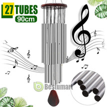 Large Deep Tone Wind Chimes Outdoor 27 Metal Tubes Windchime Indoor Gard... - £28.84 GBP